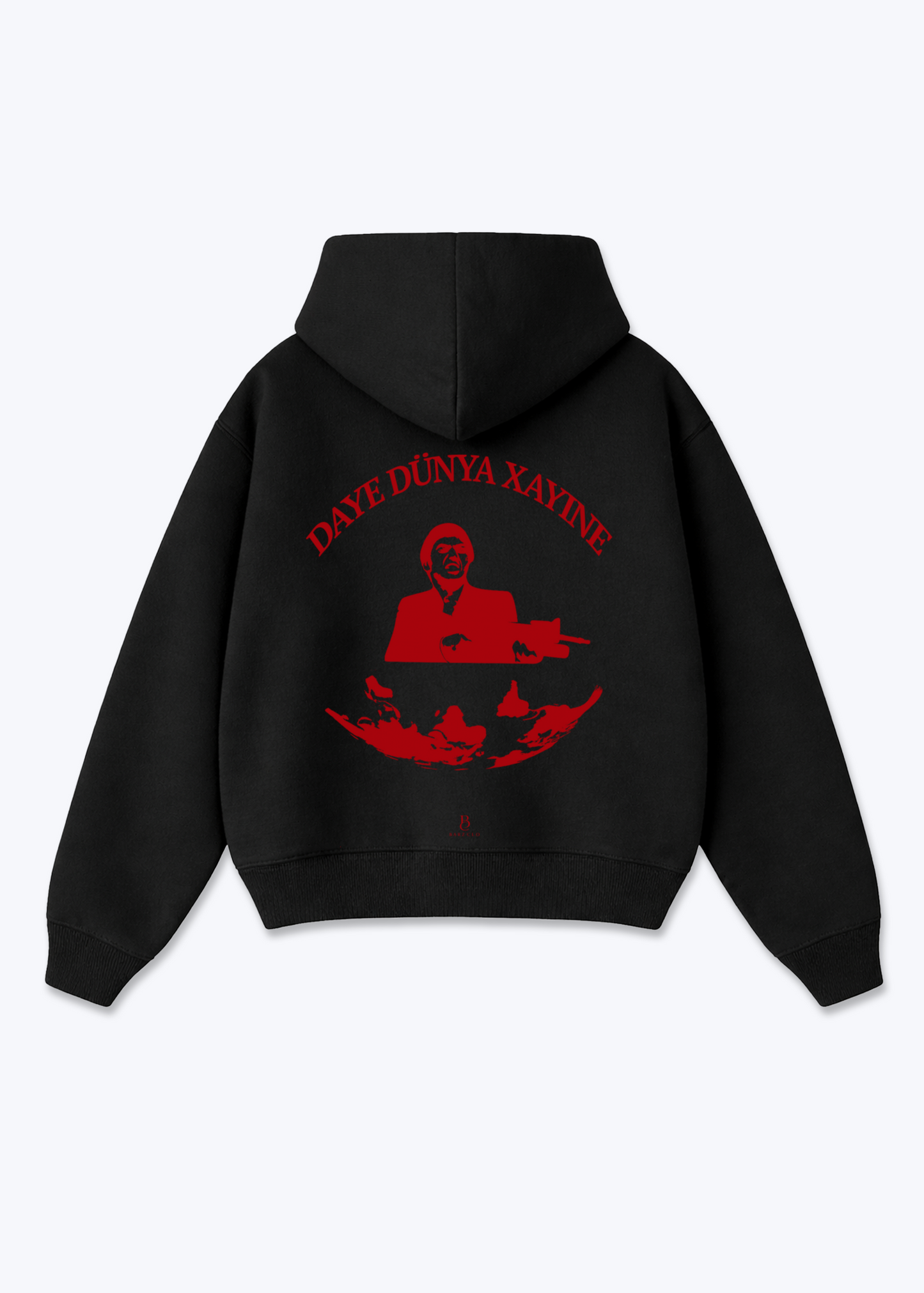 Daye Dünya Xayine Oversized Hoodie - Black Back (Designed)
