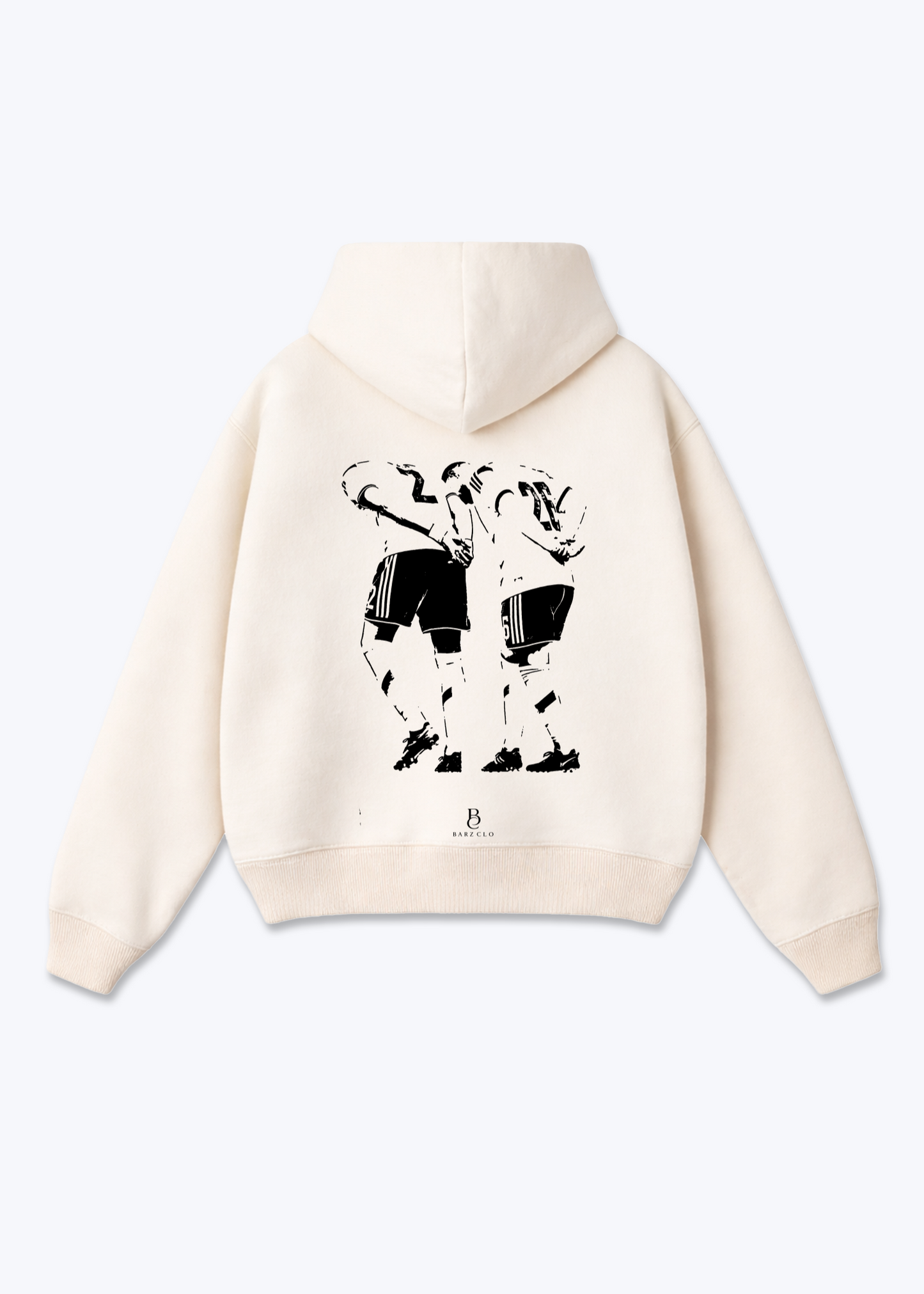 Govend Spieler Oversized Hoodie - Beige Back (Designed)