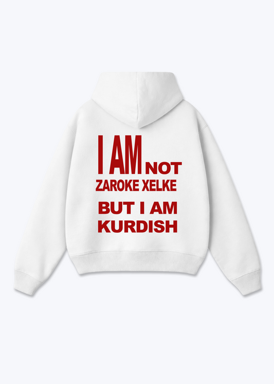 I am not Zaroke xelke but i am Kurdish Oversized Hoodie - White Back (Designed)