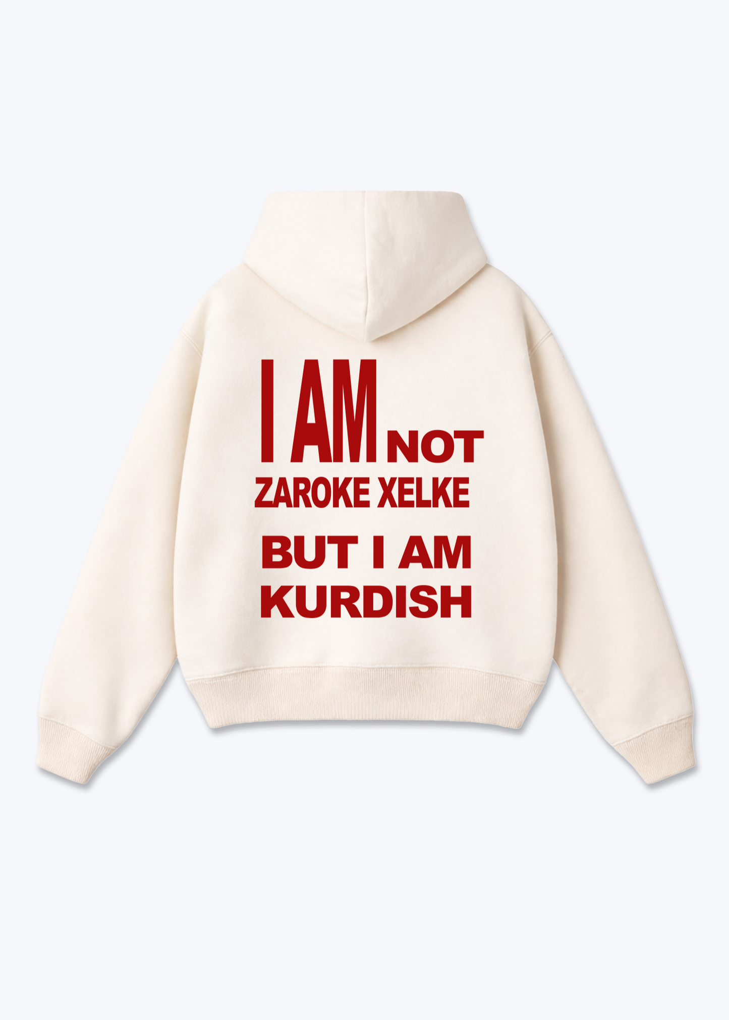 I am not Zaroke xelke but i am Kurdish Oversized Hoodie - Beige Back (Designed)