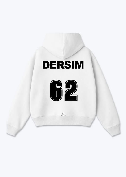 Dersim 62 Oversized Hoodie - White Back (Designed)