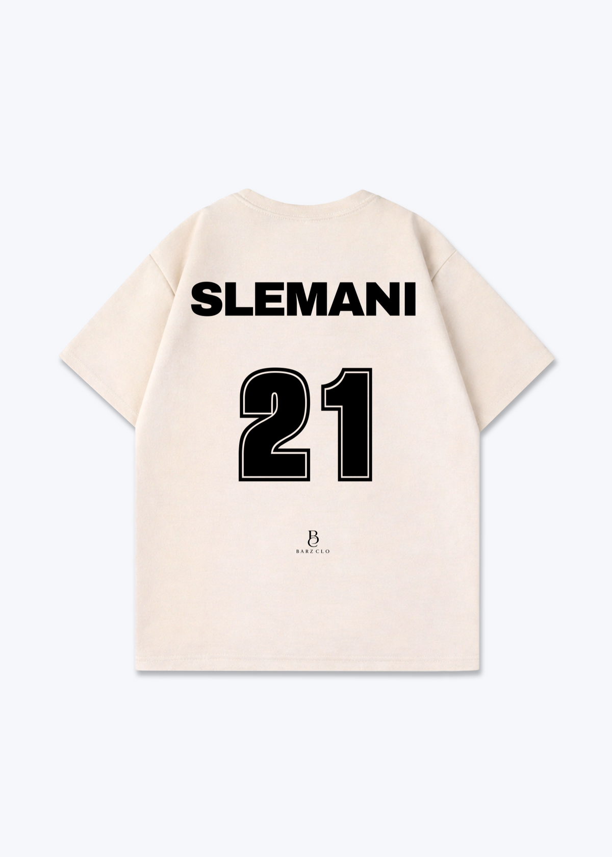 Slemani 21 Oversized Shirt - Beige Back (Designed)