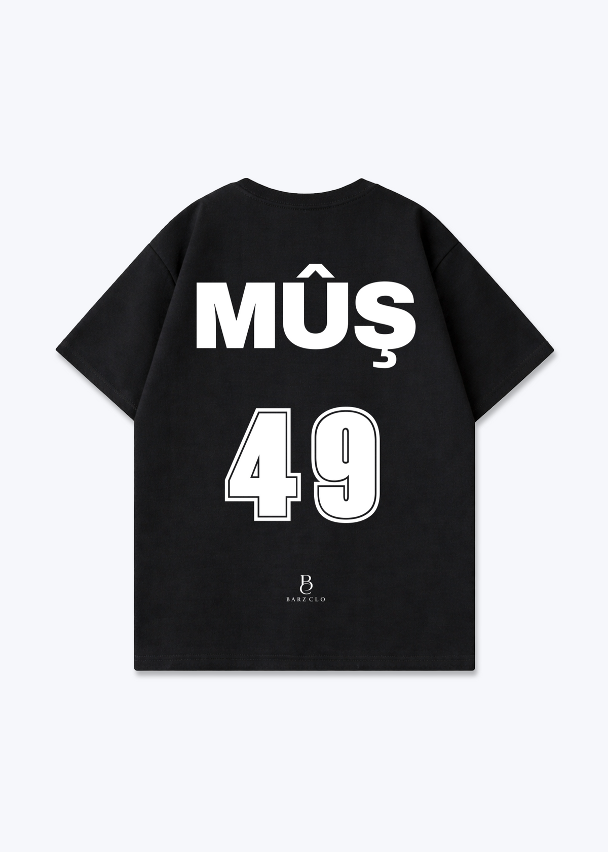 Mus 49 Oversized Shirt - Black Back (Designed)