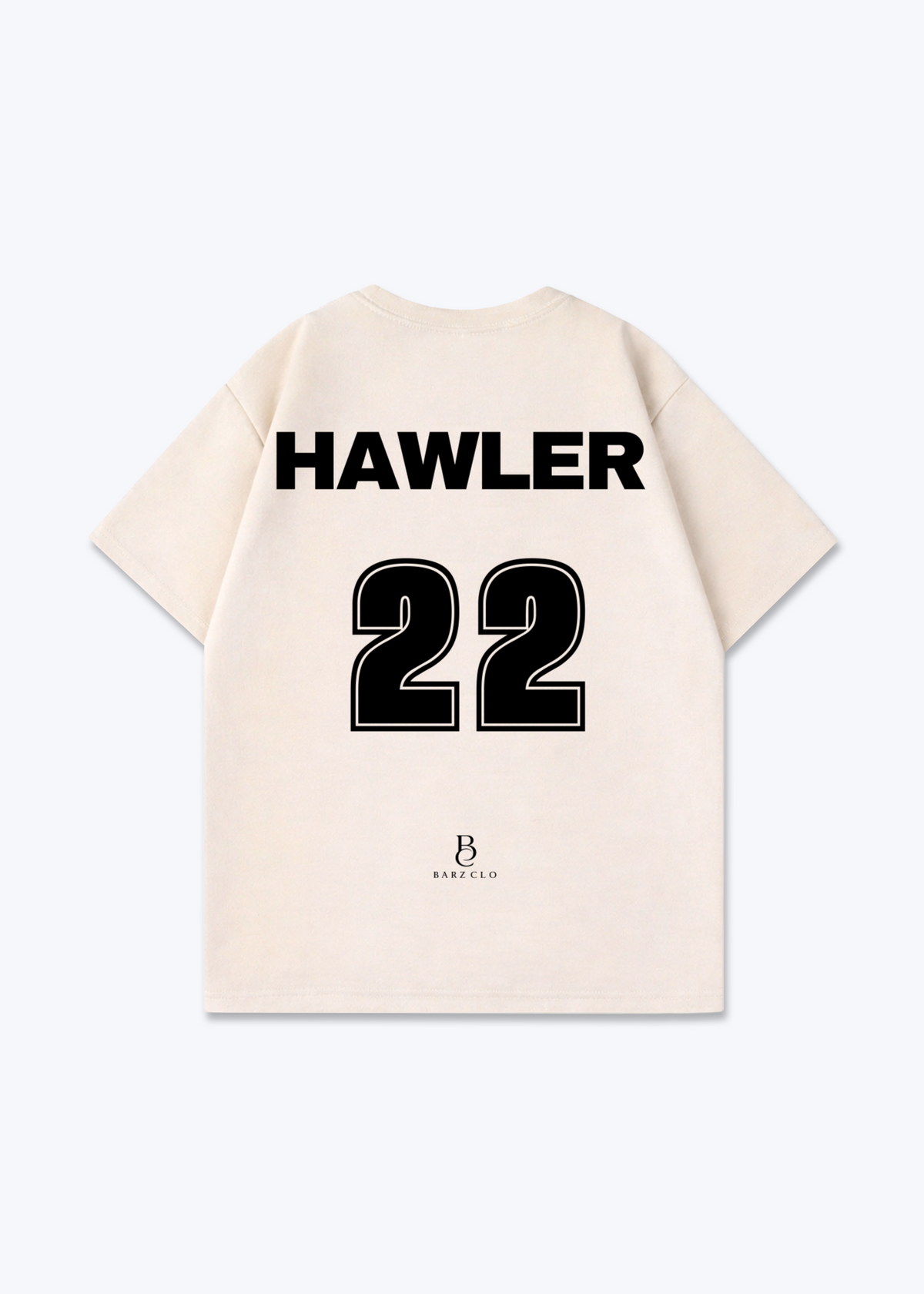 Hawler 22 Oversized Shirt - Beige Back (Designed)