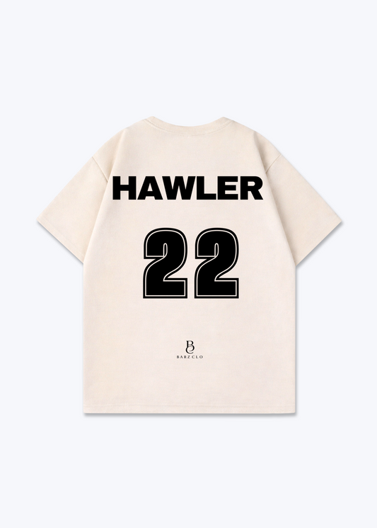 Hawler 22 Oversized Shirt - Beige Back (Designed)