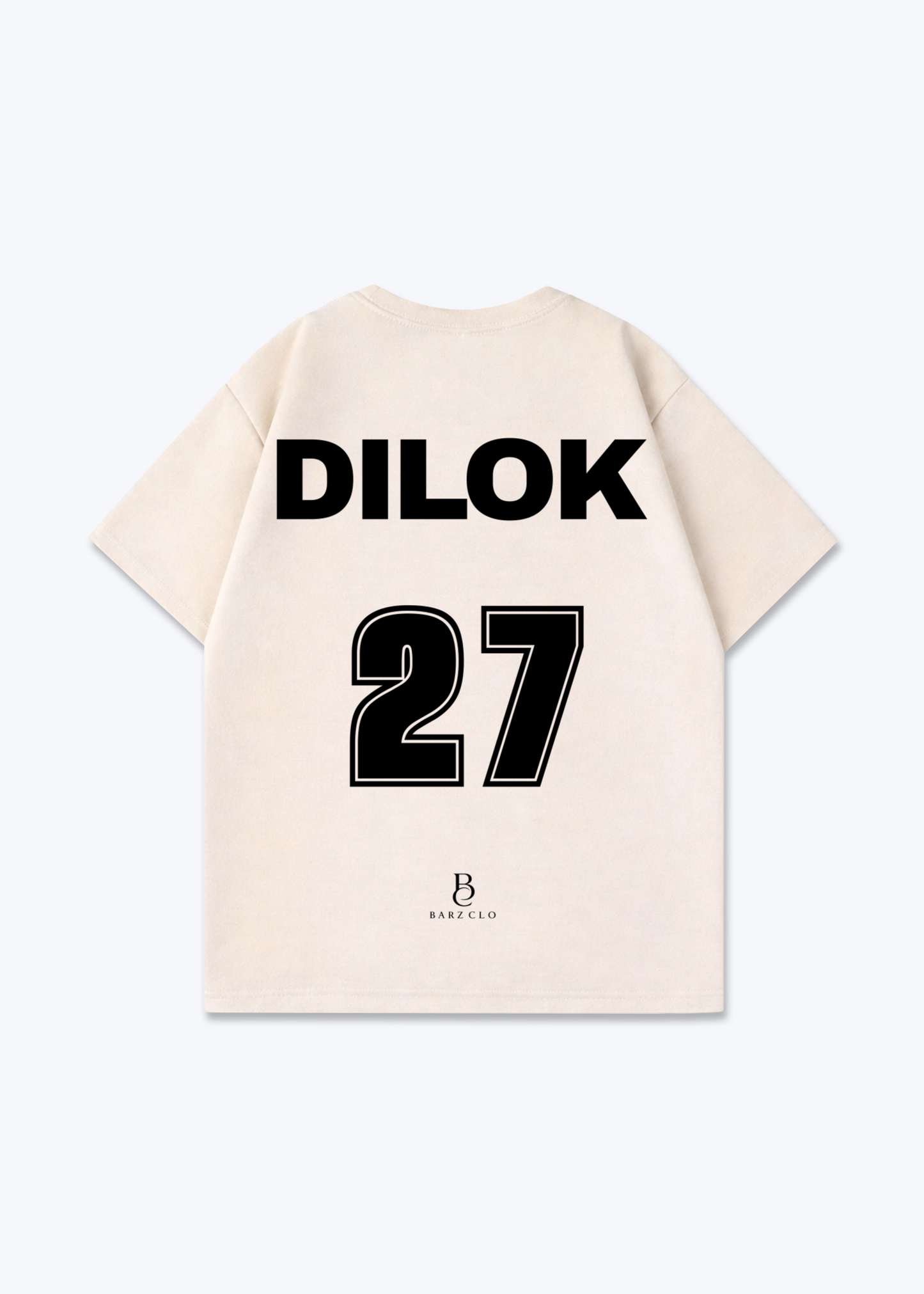 Dilok 27 Oversized Shirt - Beige Back (Designed)