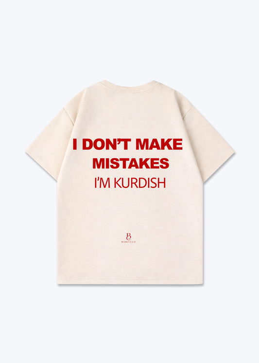 i dont make mistakes  Oversized Shirt - Beige Back (Designed)