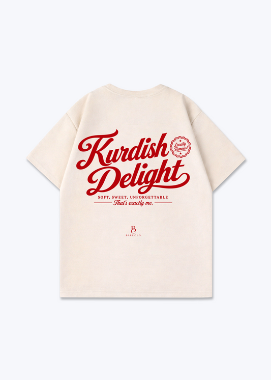 Kurdish Delight Oversized Shirt - Beige Back (Designed)