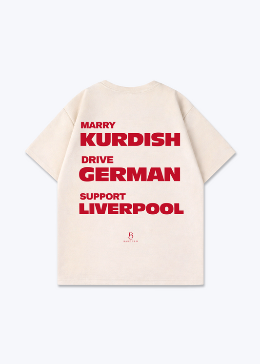Eat Drive Marry Liverpool Oversized Shirt - Beige Back (Designed)