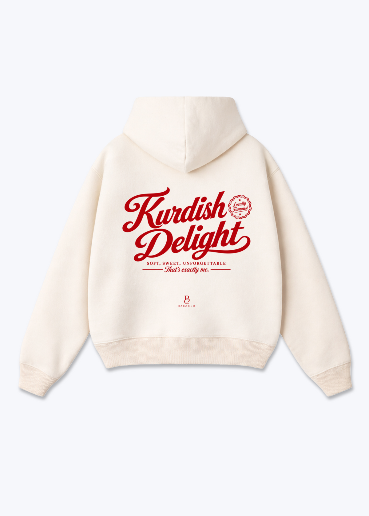 Kurdish delight Oversized Hoodie - Beige Back (Designed)