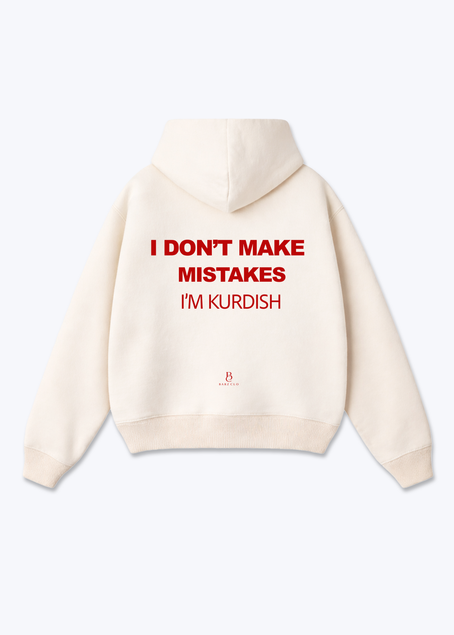 I dont make mistakes Oversized Hoodie - Beige Back (Designed)
