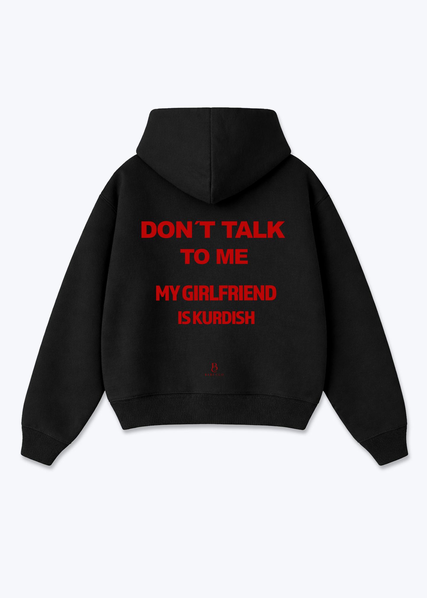 Dont talk to me Oversized Hoodie - Black Back (Designed)