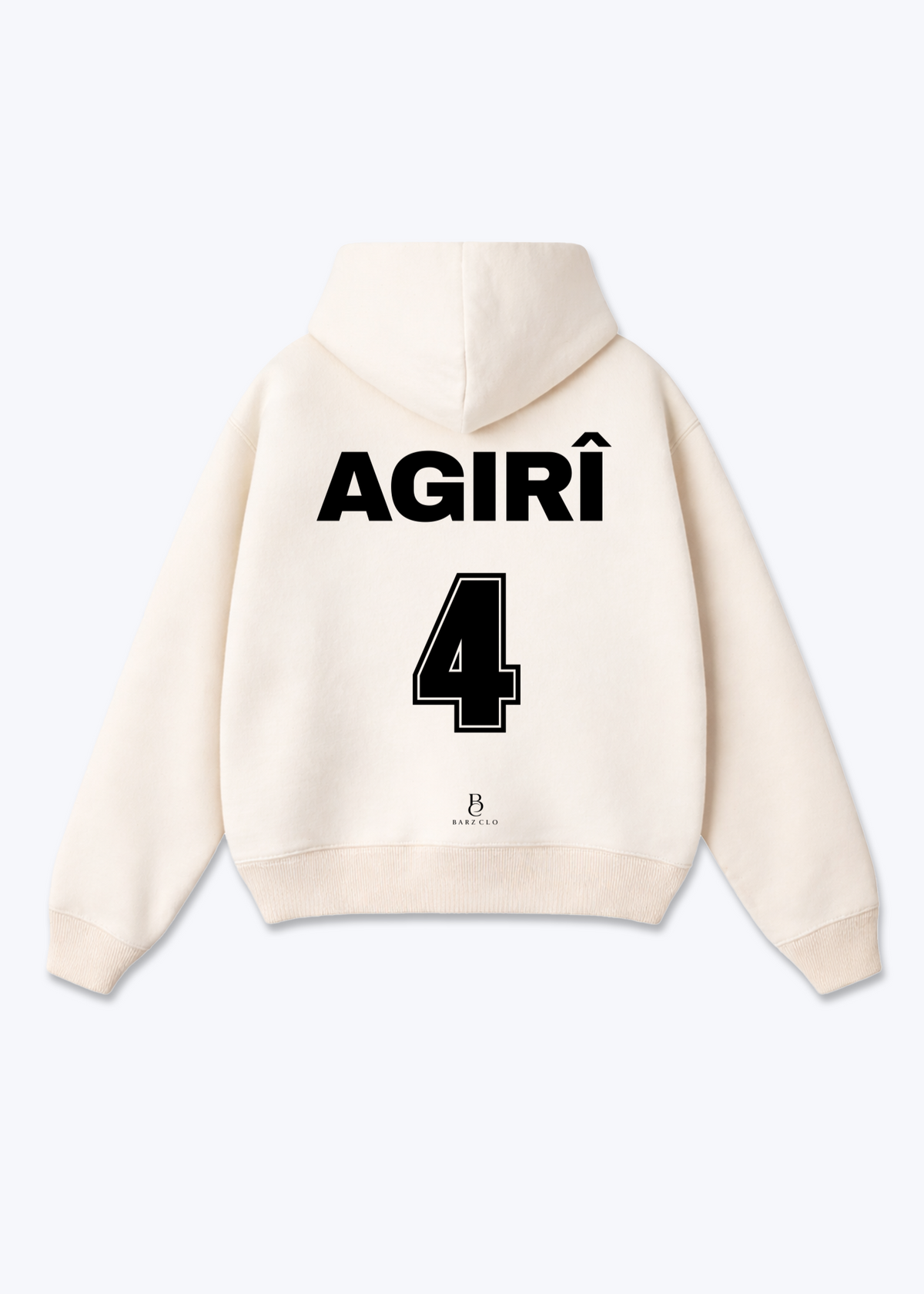 Oversized Hoodie - Beige Back (Designed)