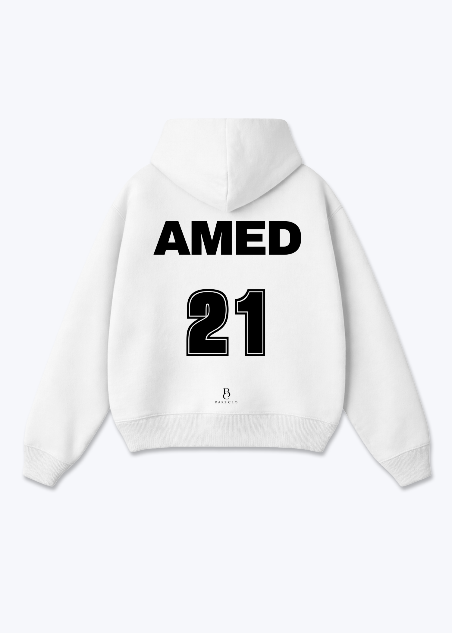 Amed 21 Oversized Hoodie - White Back (Designed)