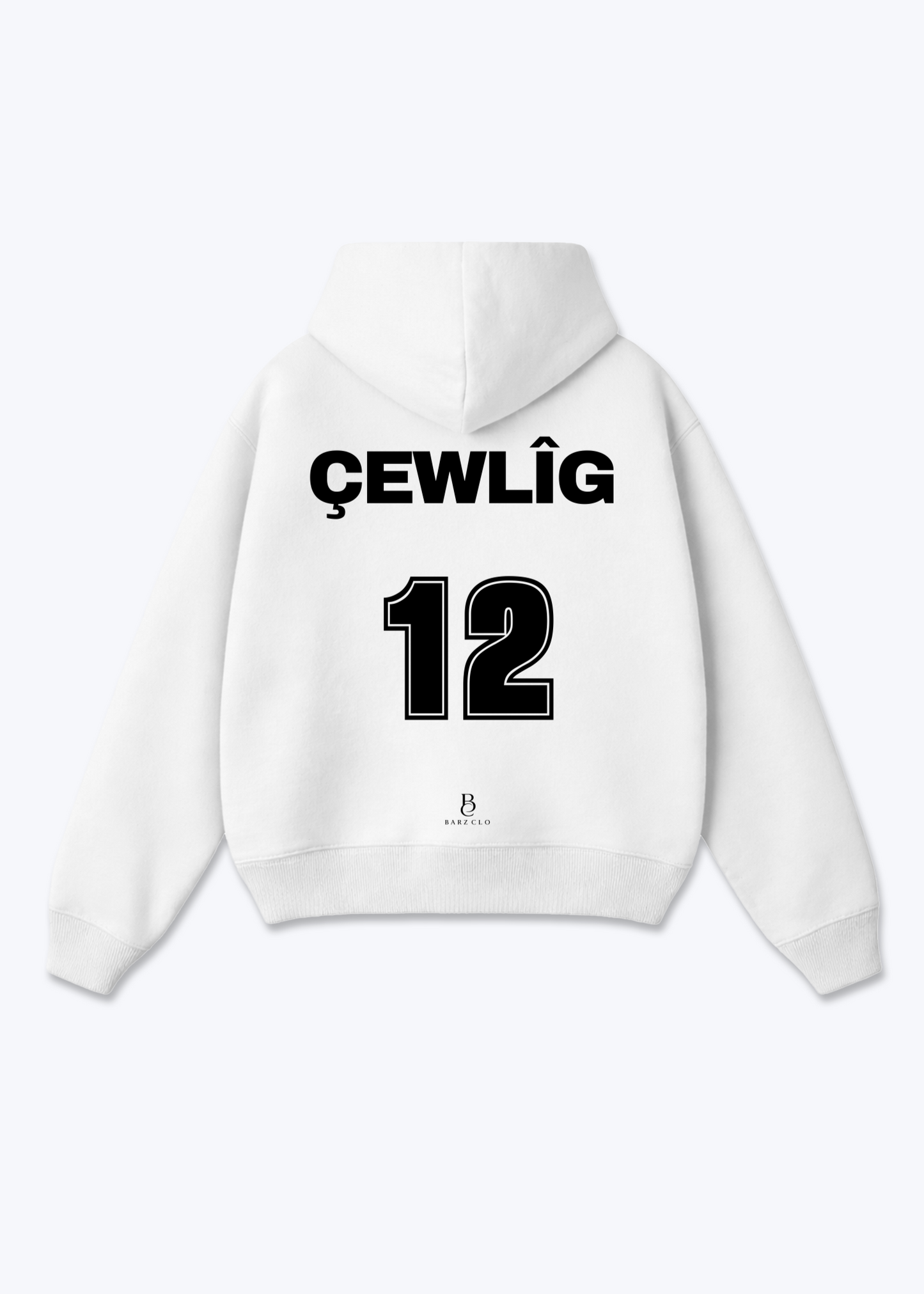 Cewlig 12 Oversized Hoodie - White Back (Designed)