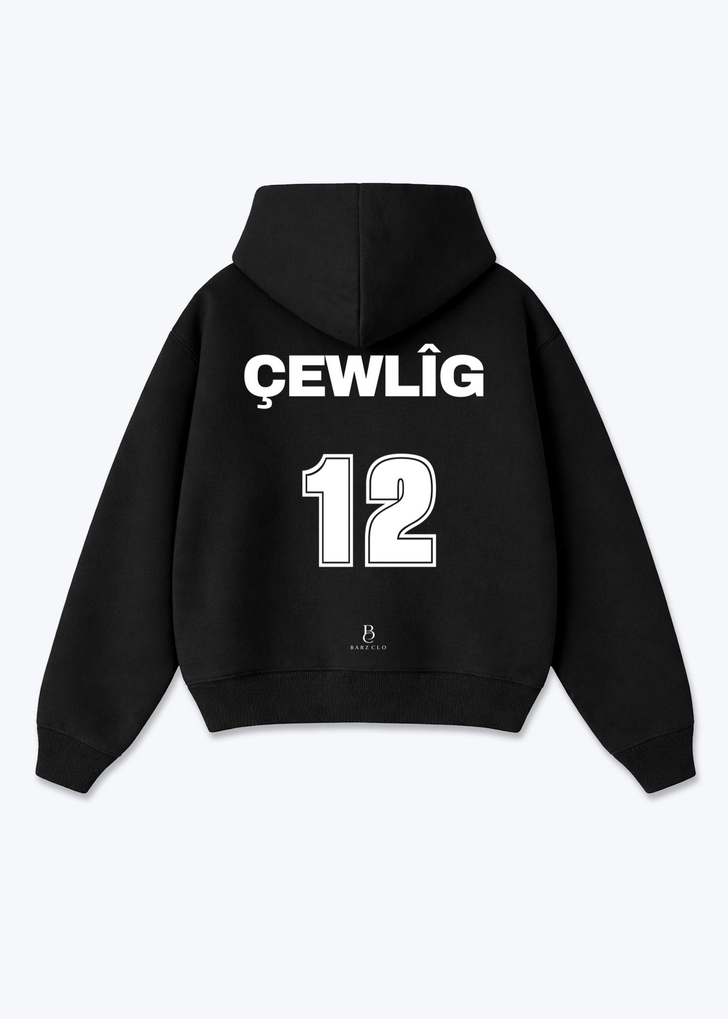 Cewlig 12 Oversized Hoodie - Black Back (Designed)