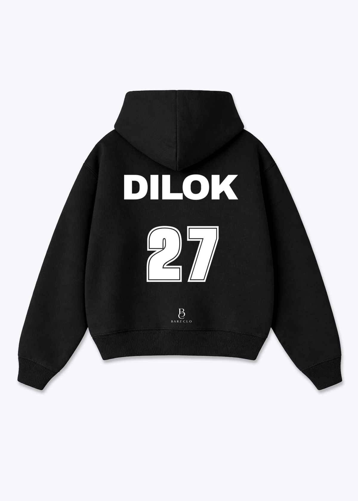 Dilok 27 Oversized Hoodie - Black Back (Designed)
