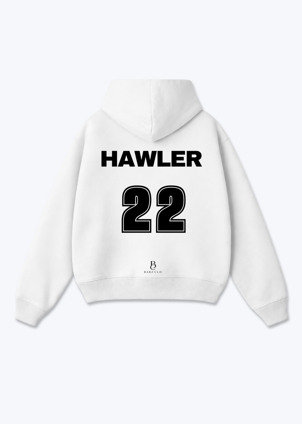 Hawler 22 Oversized Hoodie - White Back (Designed)