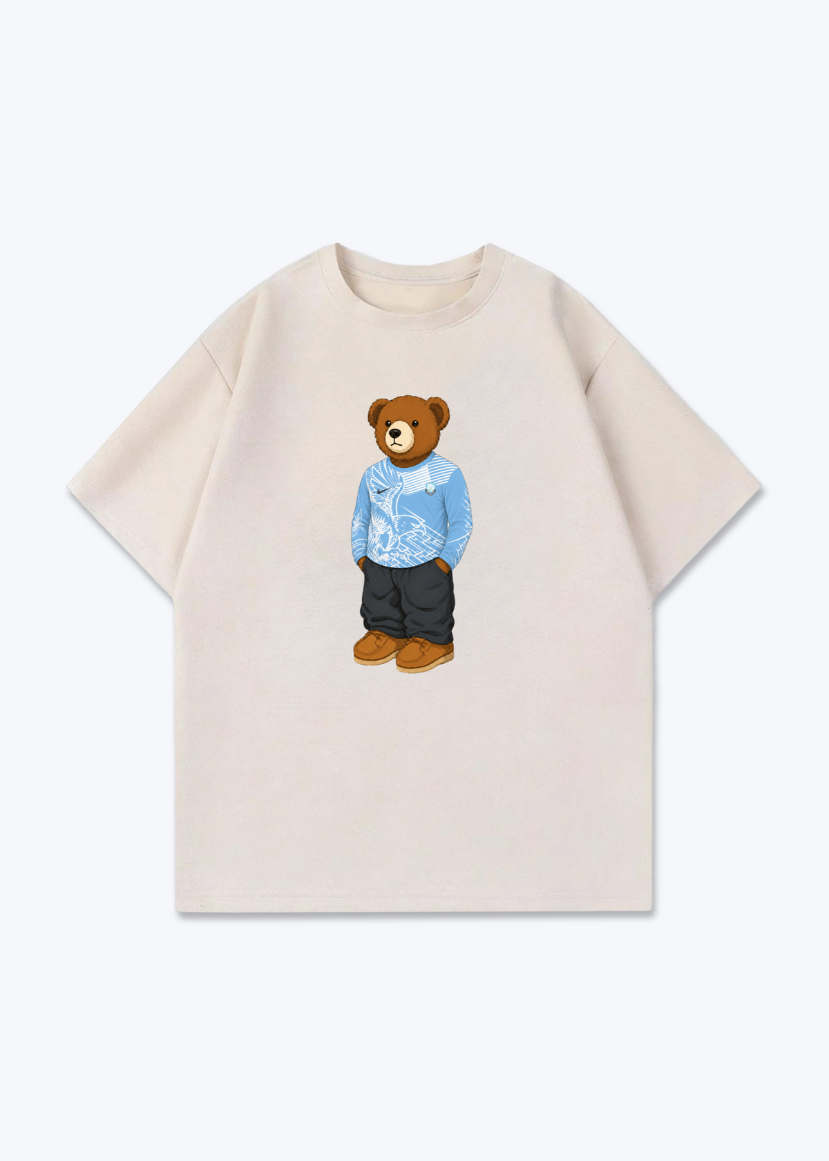 Dersim Bär Oversized Shirt - Beige Front (Designed)