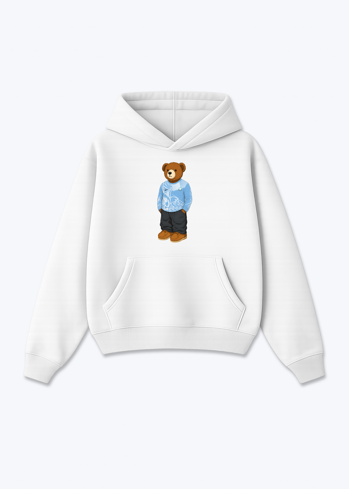 Dersim Bär Oversized Hoodie - White Front (Designed)