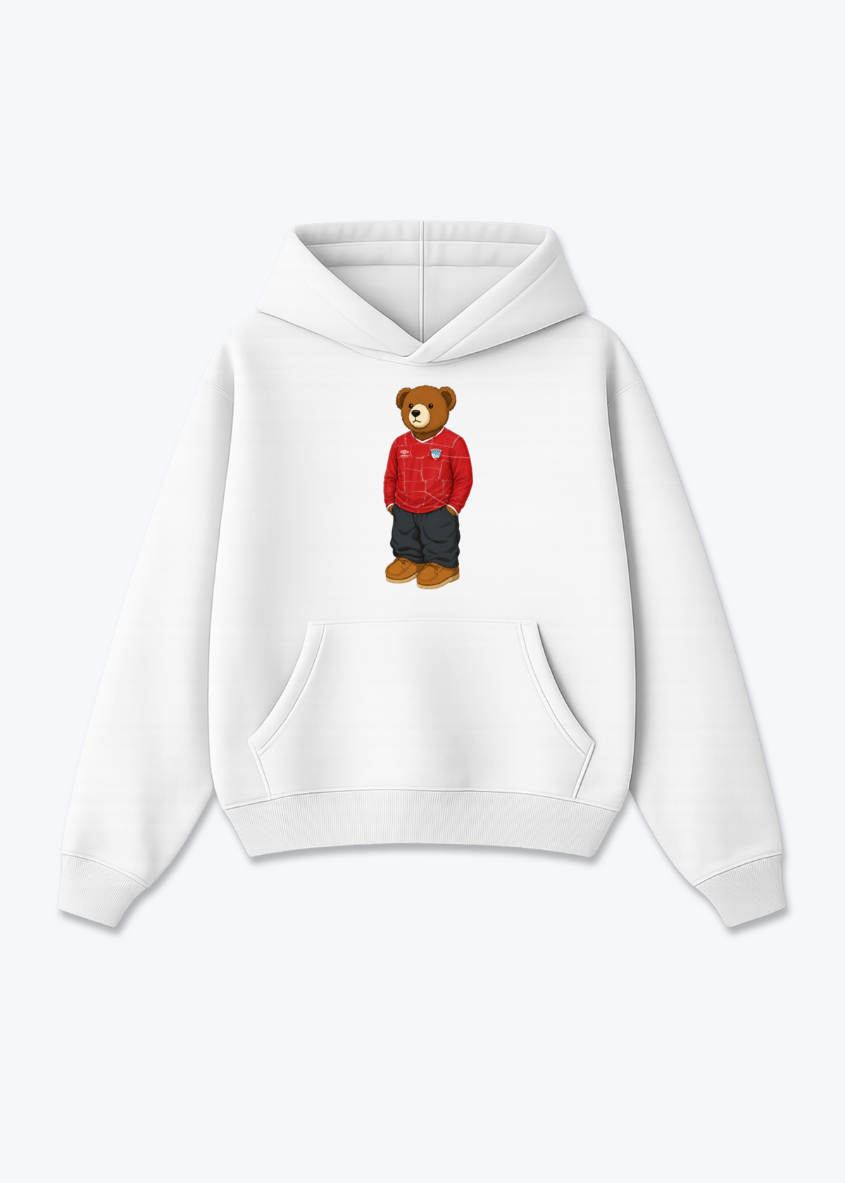 Zakho Bär Oversized Hoodie - White Front (Designed)