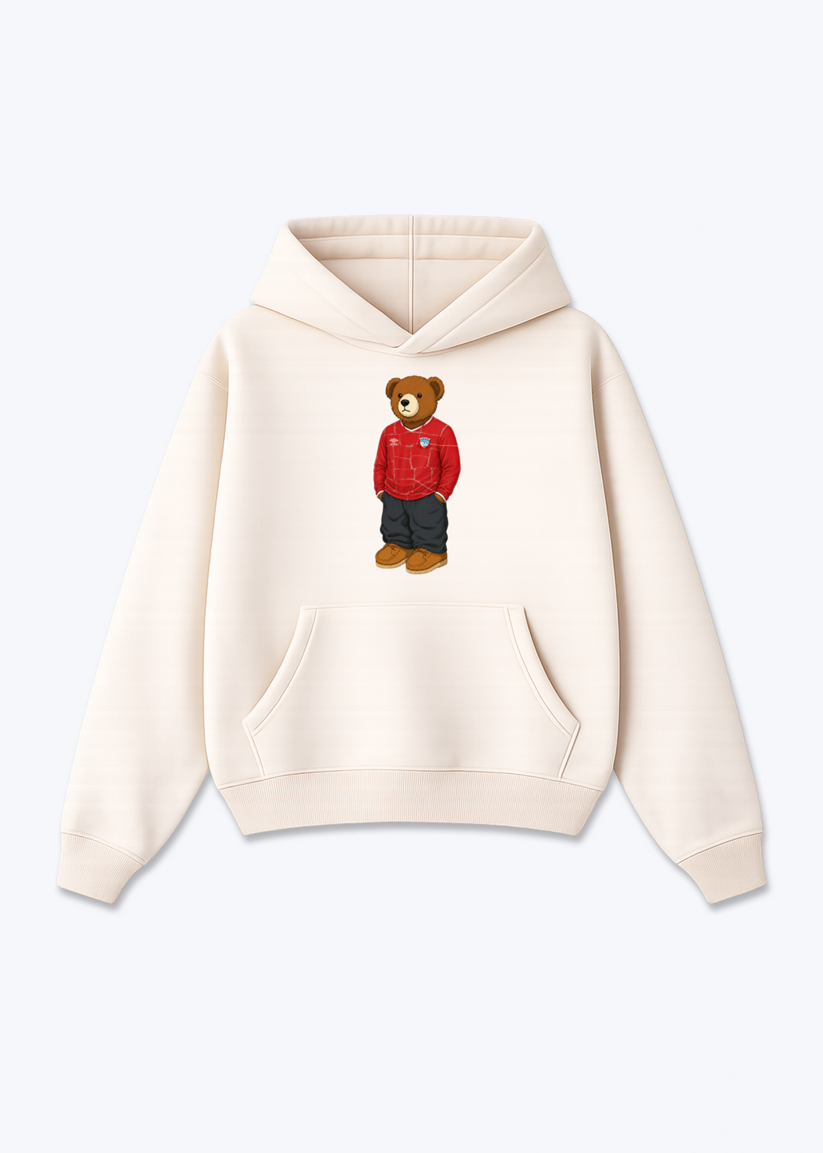 Zakho Bär Oversized Hoodie - Beige Front (Designed)