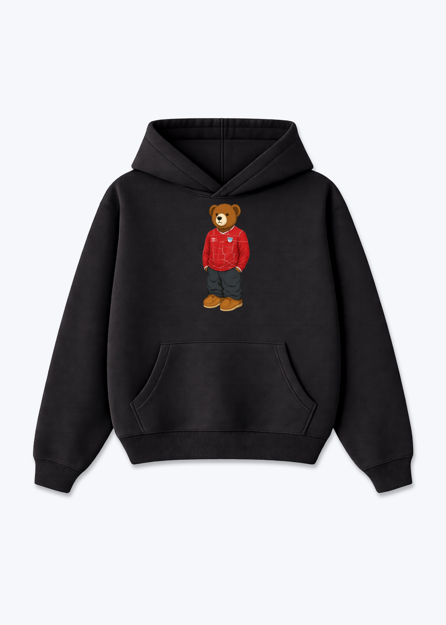Zakho Bär Oversized Hoodie - Black Front (Designed)