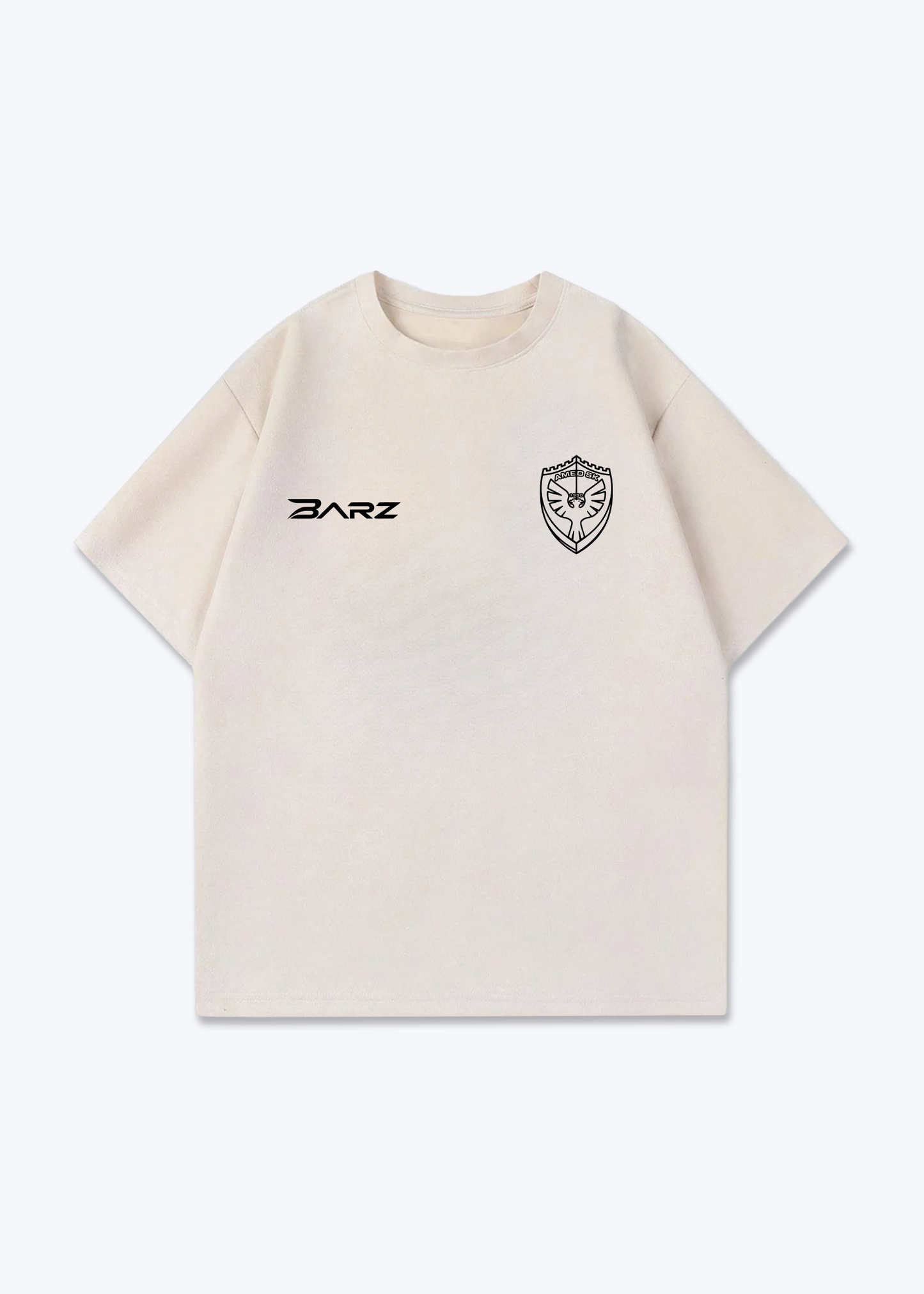 Amed Sk Oversized Shirt - Beige Front (Designed)