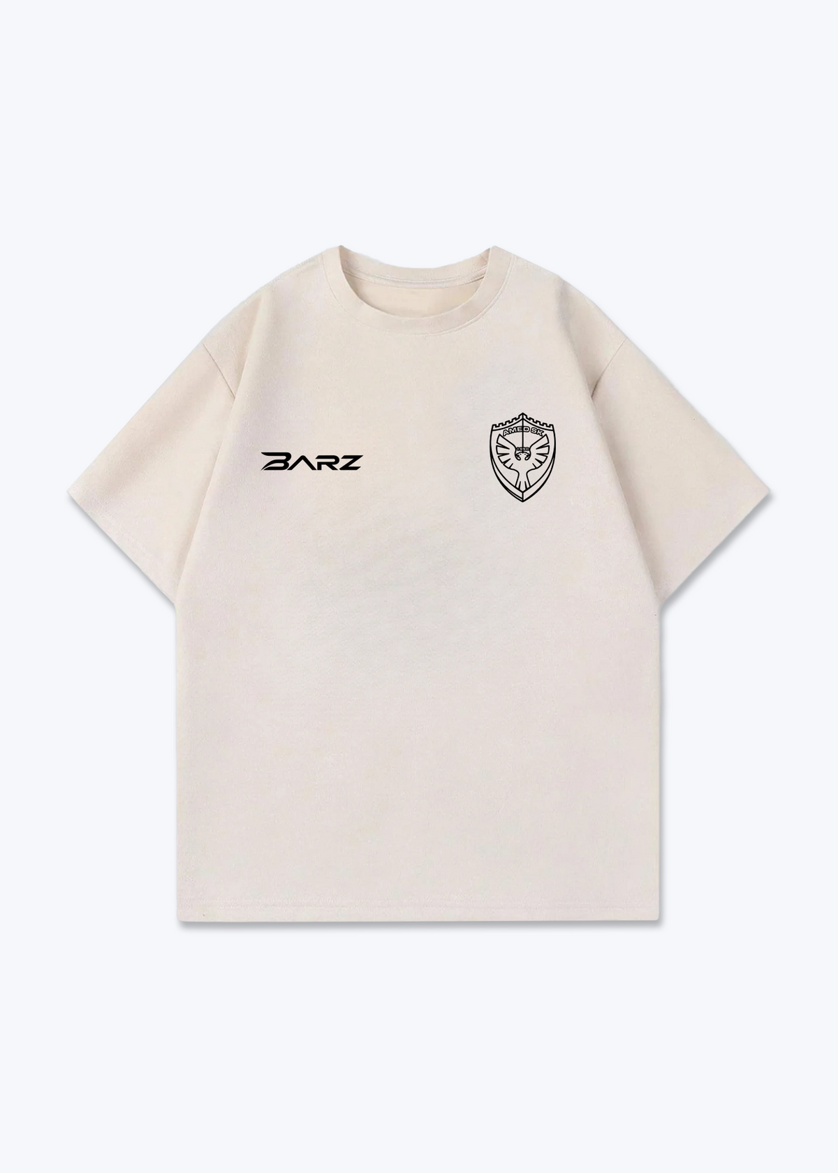 Amed Sk Oversized Shirt - Beige Front (Designed)
