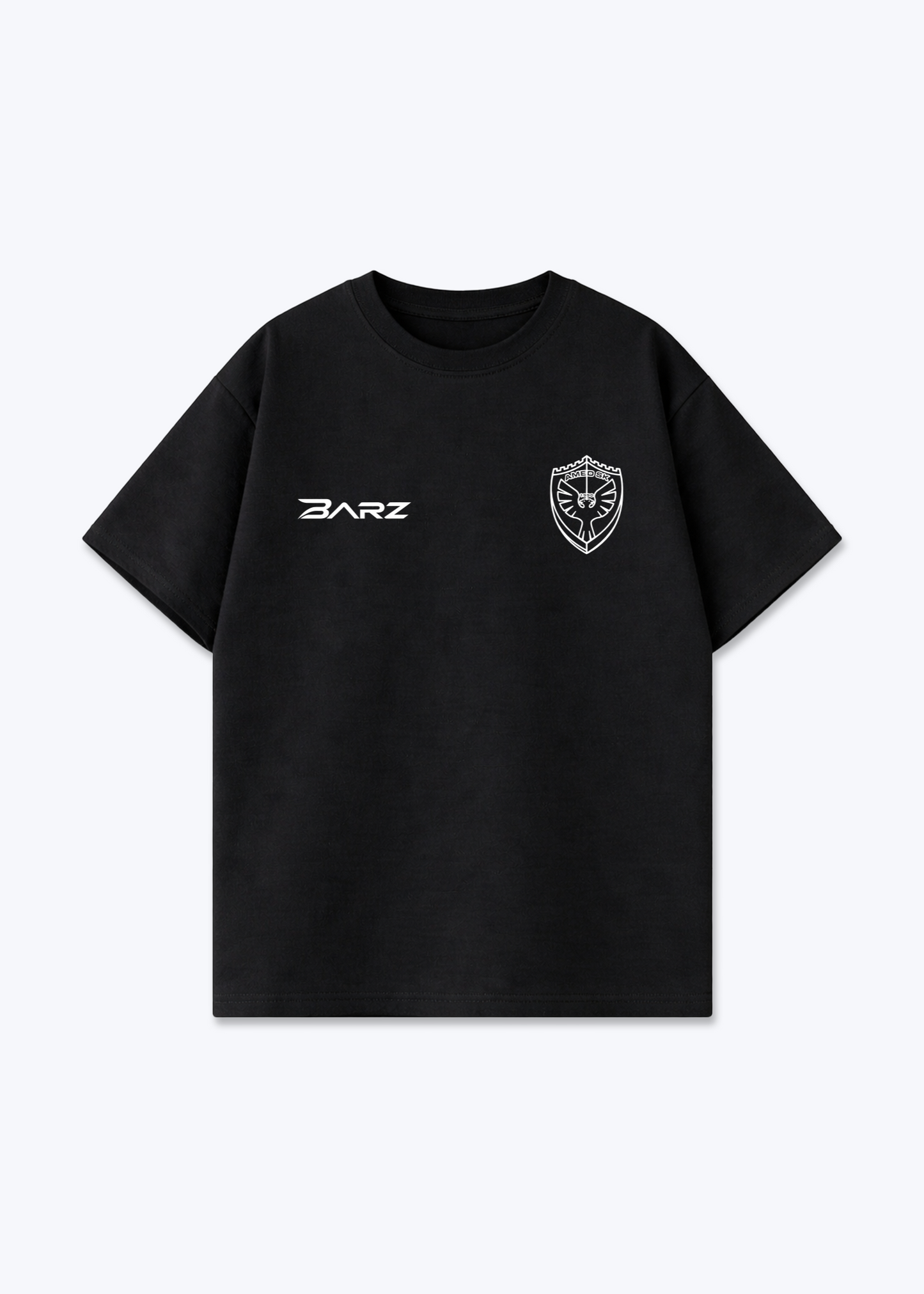 Amed Sk Oversized Shirt - Black Front (Designed)