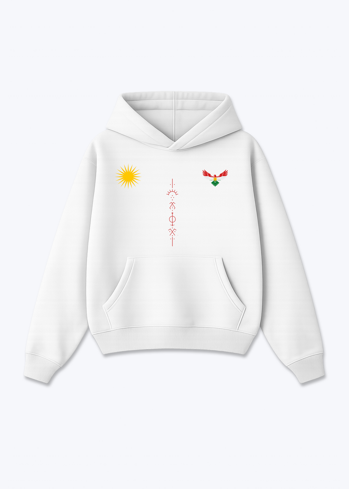 Deq Trikot Oversized Hoodie - White Front (Designed)