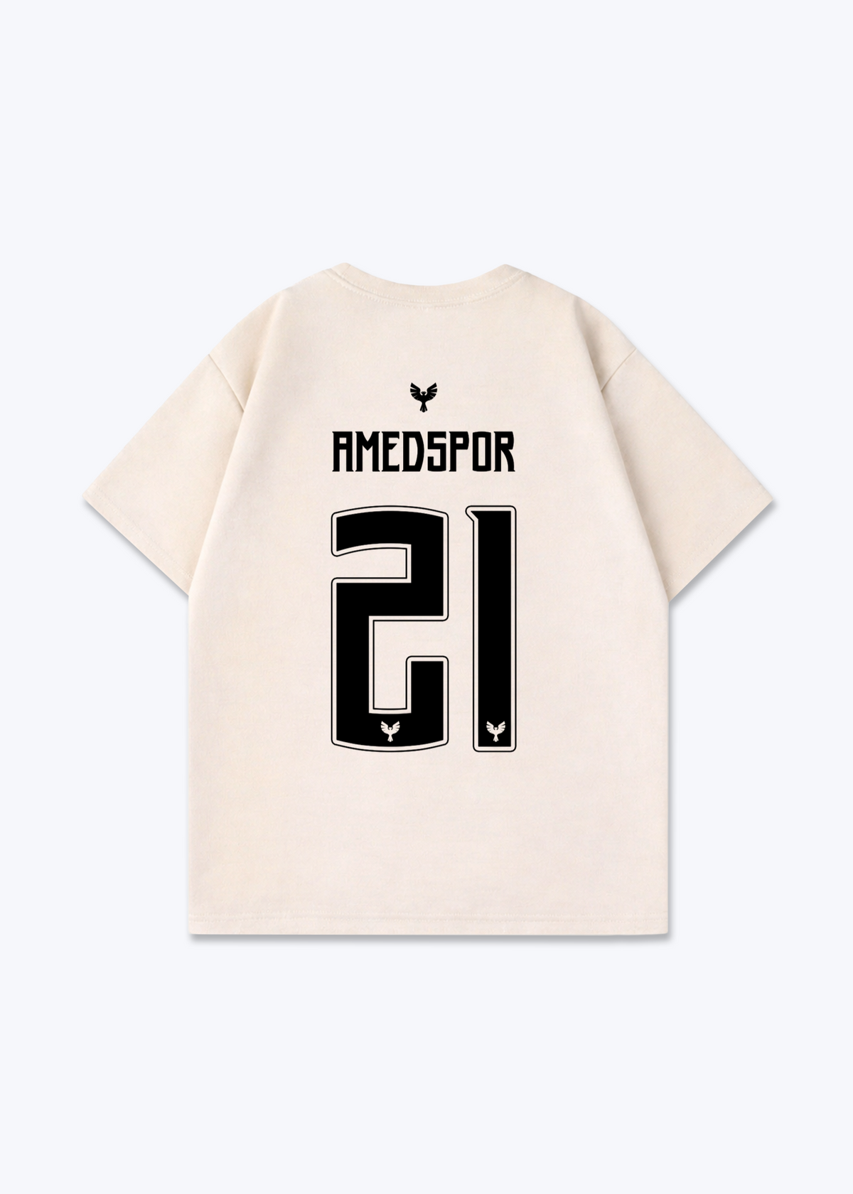 Amedspor 21 Trikot Oversized Shirt - Beige Back (Designed)