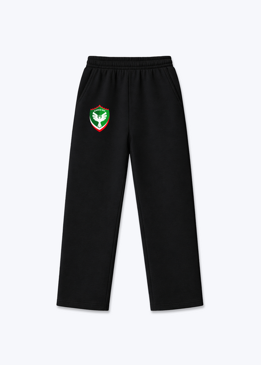Amed SK Trackpants(open leg jogger) - Black Front (Designed)