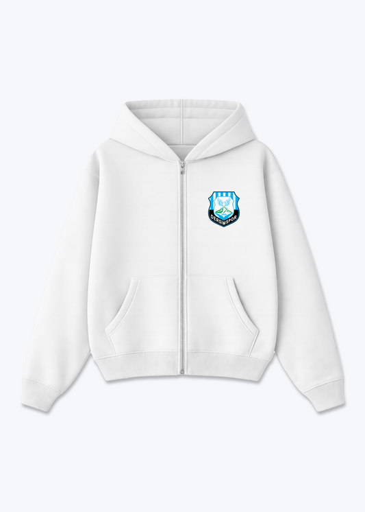Dersimspor Zip Hoodie - White Front (Designed)