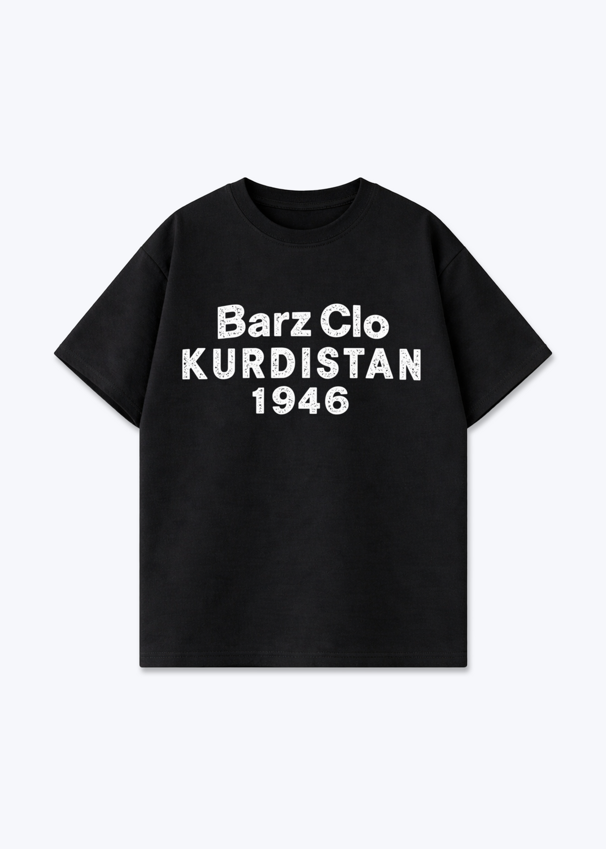 Barz Clo Kurdistan Oversized Shirt - Black Front (Designed)