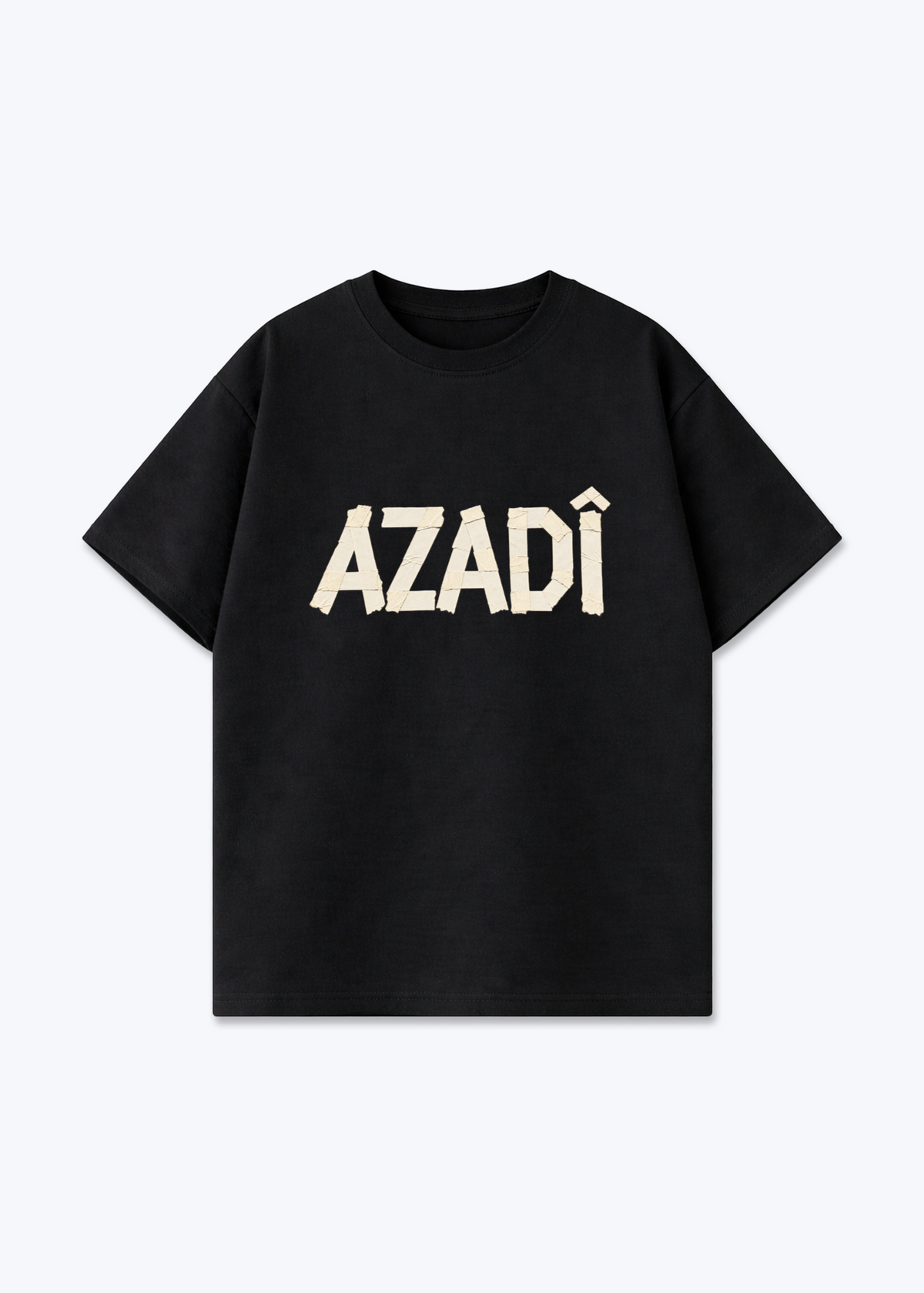 Azadi Oversized Shirt - Black Front (Designed)