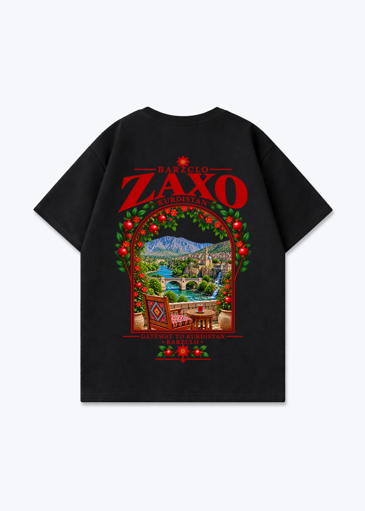 Zaxo Gateway Oversized Shirt - Black Back (Designed)