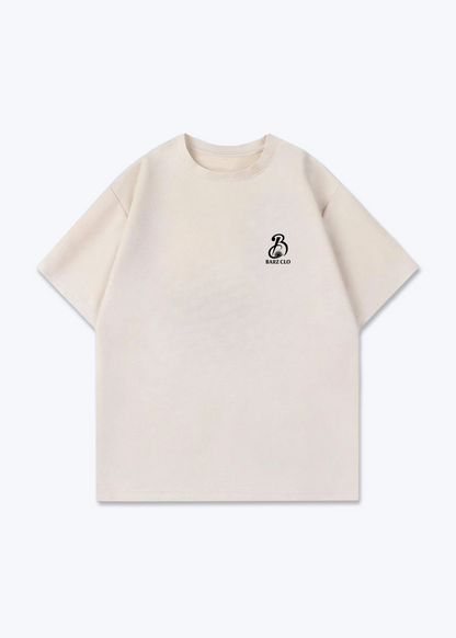Zaxo Gateway Oversized Shirt - Beige Front (Designed)