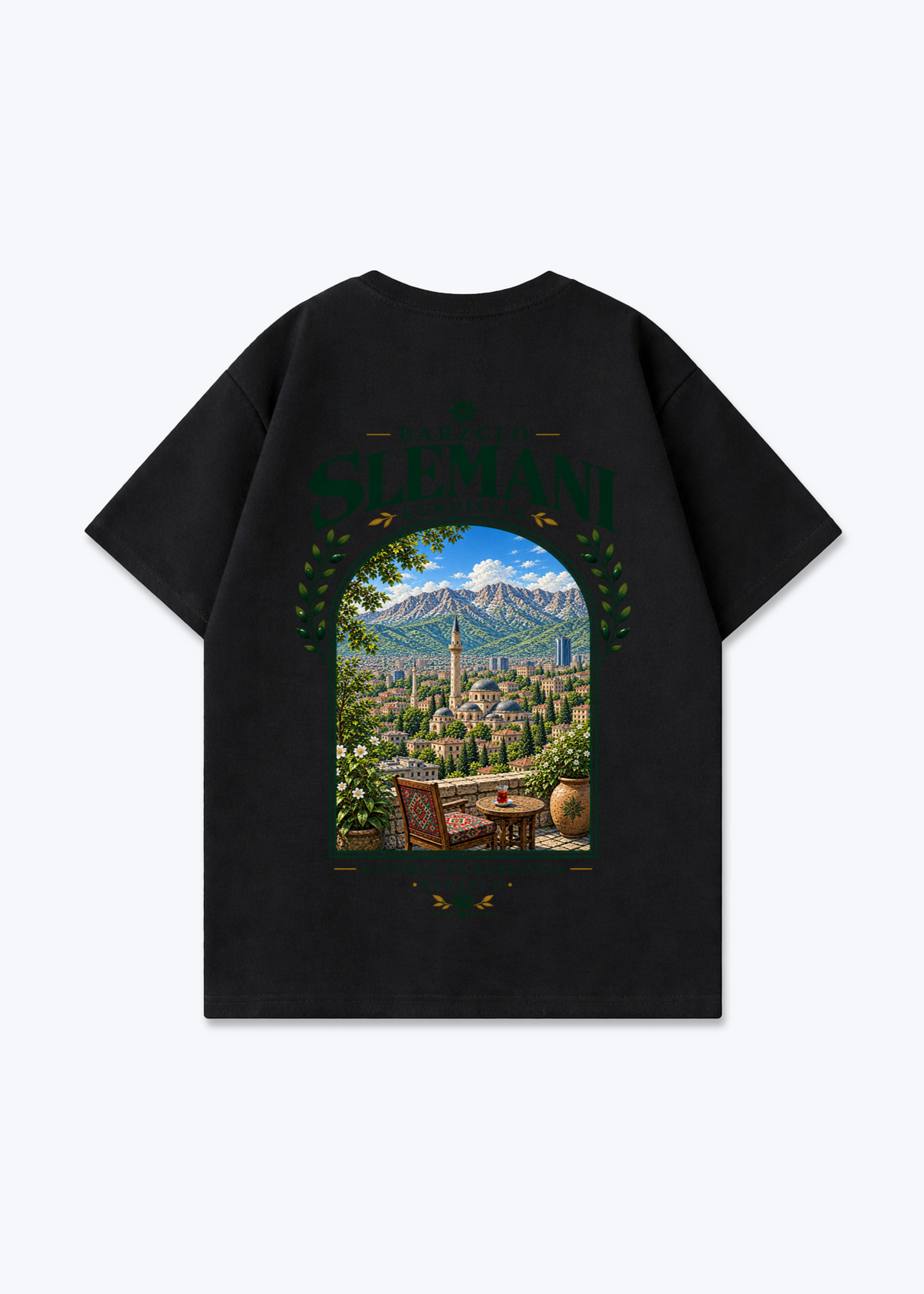 Slemani Gateway Oversized Shirt - Black Back (Designed)