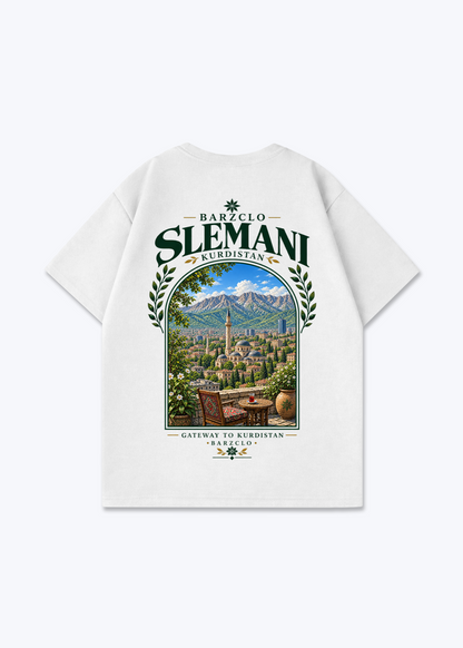 Slemani Gateway Oversized Shirt - White Back (Designed)