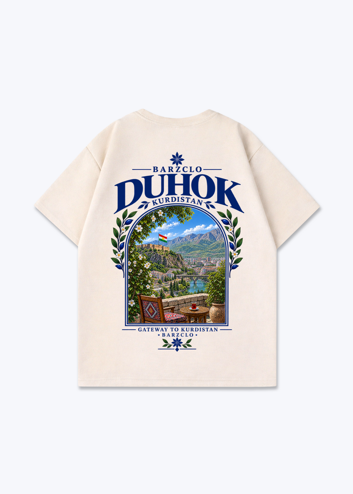 Duhok Gateway Oversized Shirt - Beige Back (Designed)