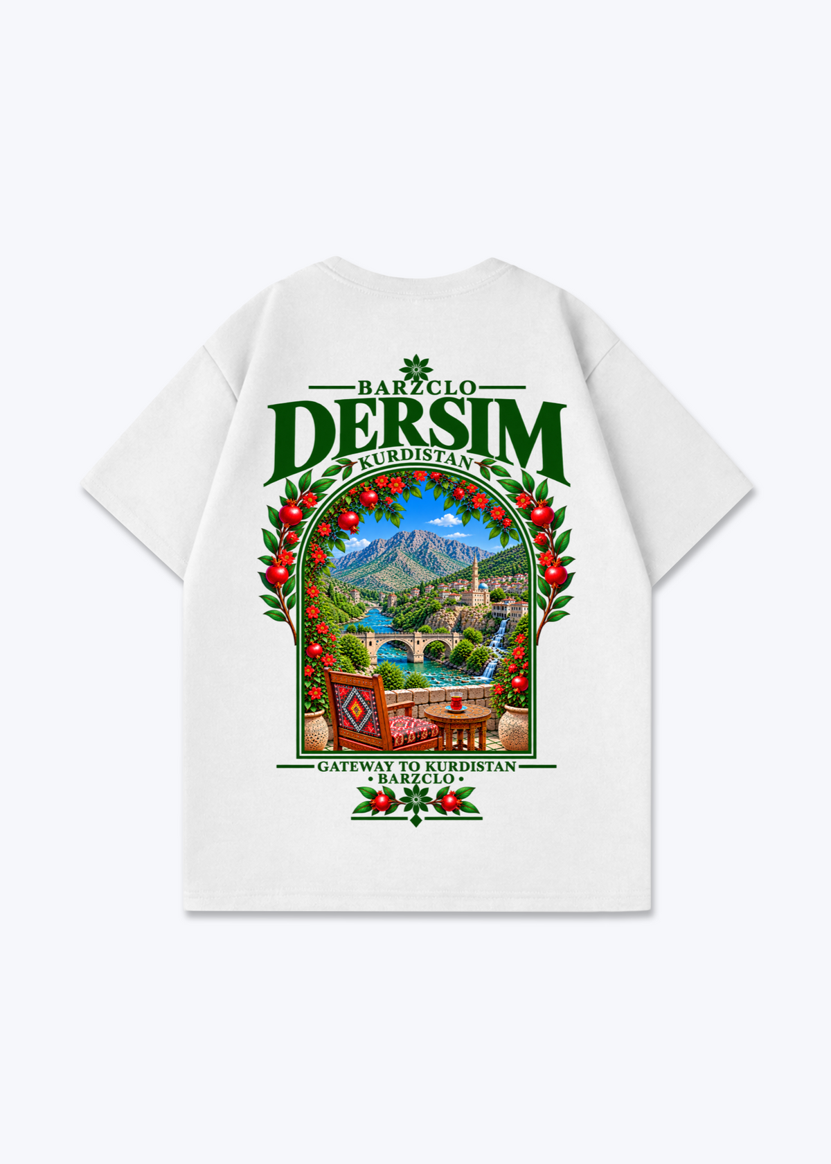 Dersim Gateway Oversized Shirt - White Back (Designed)
