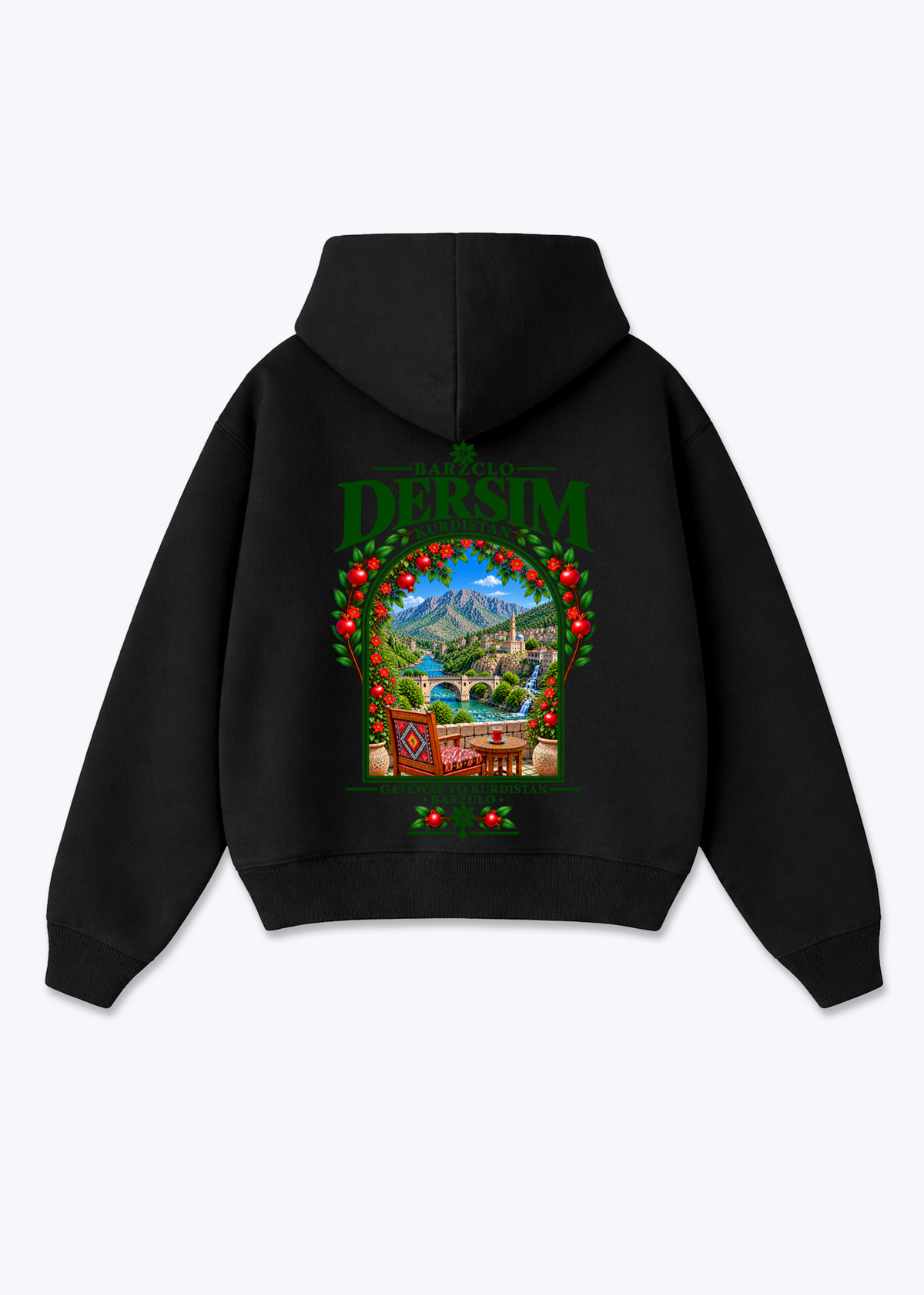 Dersim Gateway Oversized Hoodie - Black Back (Designed)