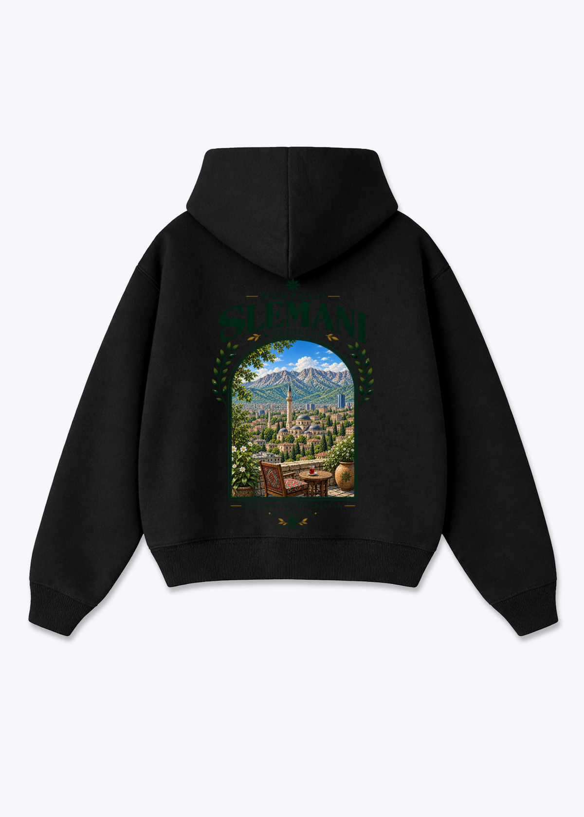 Slemani Gateway Oversized Hoodie - Black Back (Designed)