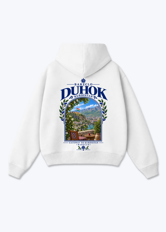Duhok Gateway Oversized Hoodie - White Back (Designed)