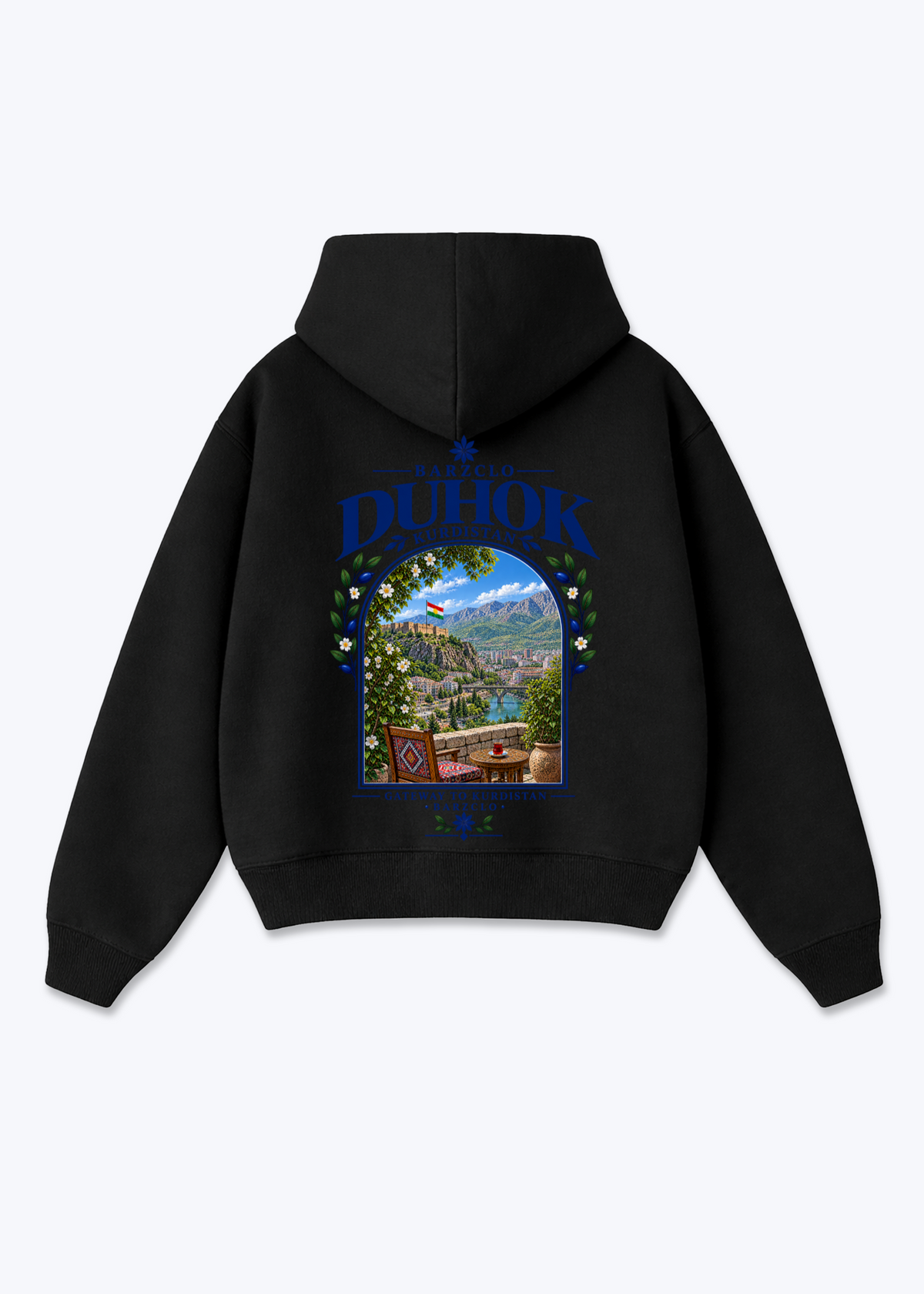 Duhok Gateway Oversized Hoodie - Black Back (Designed)