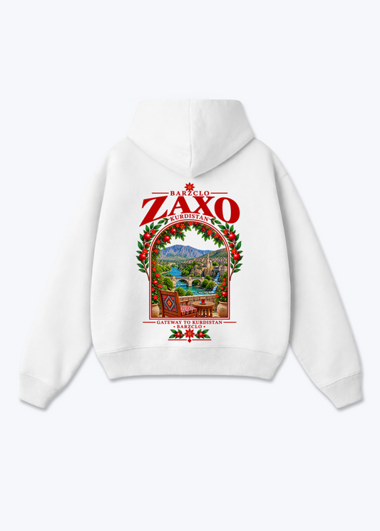 Zaxo Gateway Oversized Hoodie - White Back (Designed)