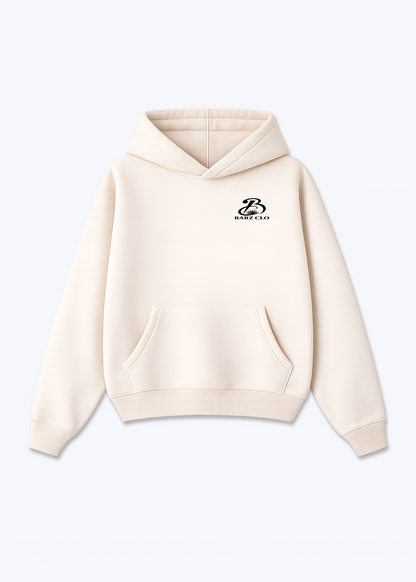 Zaxo Gateway Oversized Hoodie - Beige Front (Designed)
