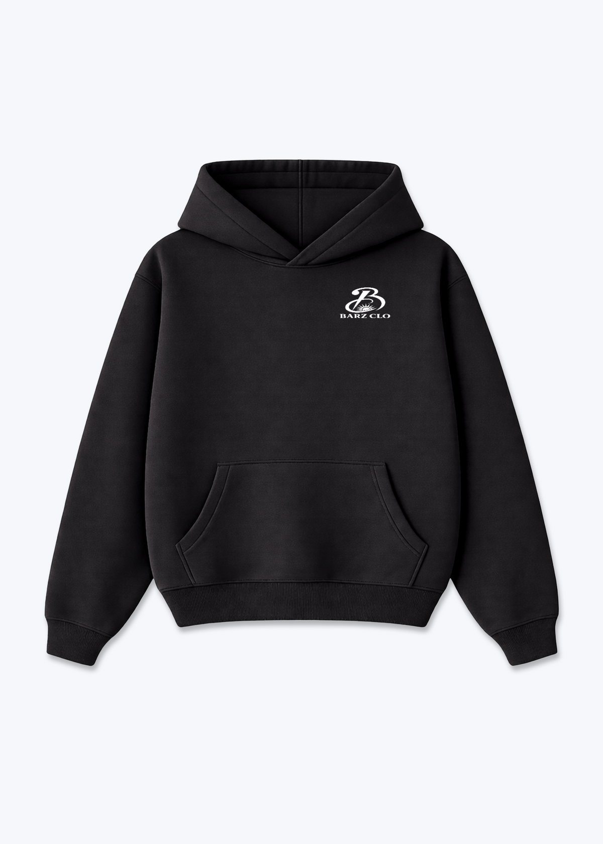 Zaxo Gateway Oversized Hoodie - Black Front (Designed)