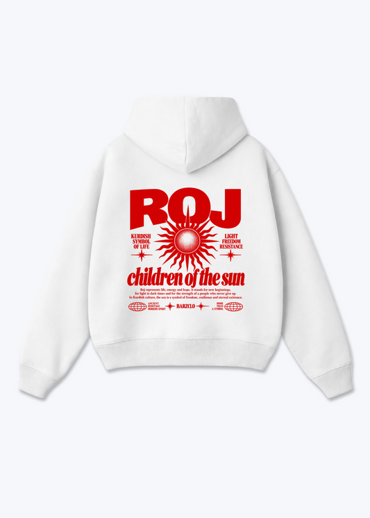 Roj Oversized Hoodie - White Back (Designed)